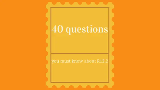 40 questions you must know about R12.2