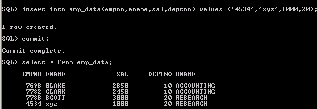 Oracle view с параметрами