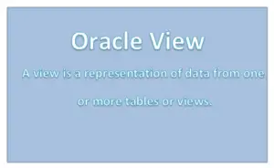 Oracle view с параметрами