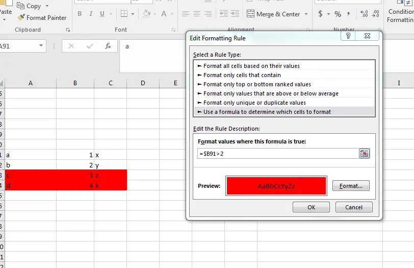 excel feature