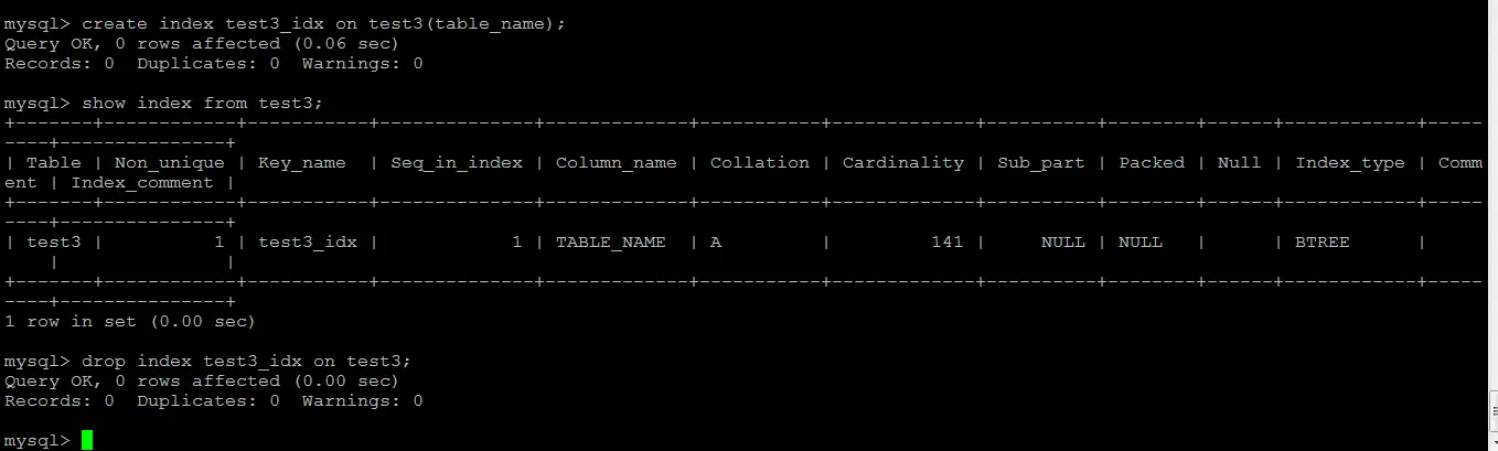 create index mysql syntax