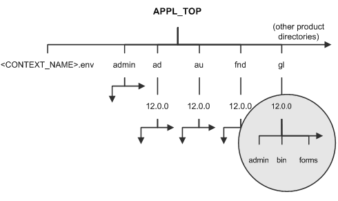 Oracle EBS file system(Product Top)