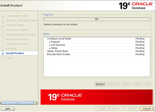 Oracle 19c создание базы